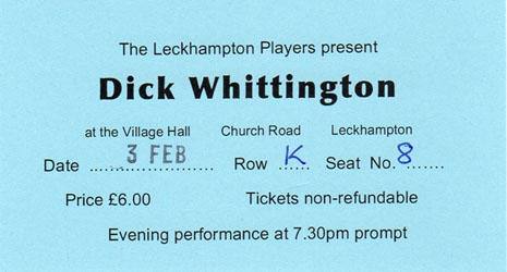 Dick Whittington Ticket
